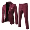 Career Man Suit de traje de traje de manobra colarinho fino masculino trajes outono coreano sólido elegante casamento masculino 240412