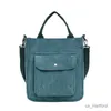 Handväskor y2k corduroy väska för kvinnor axel tygväska 2024 Ny stor kapacitet shoppare väska damer designer handväska flickor messenger väska