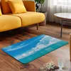 Mattor Blue Sky Clouds HD utskrift Custom Carpet Home Decor Mat Kök för tvättstuga utan slipgolv Yoga Dörr