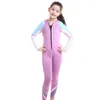 Women's Swimwear 2.5mm Children's Swimsuit One-piece Long Sleeved Thickened Warm Breathable Surfing Snorkeling Clothes