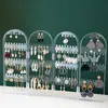 Boîte de rangement de bijoux pliable, porte-écran d'écran en panneau, rangement de bureau pour boucles d'oreilles et collier, porte-organisateurs de bijoux