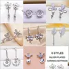 Jewelry Settings Fashion Pearl Earrings Sliver 8 Styles Diy Stud Christmas Wedding Gift Drop Delivery Dhlyv