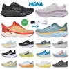 Mens Hokahs Hokah Running Clifton 9 Bondi 8 Sapato Designer Black 8s 9S Choque de Carbono Branco Absorvendo Amber Sapatos ao ar livre Ambar 36-45