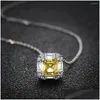 Modelli di catene 925 cravatta a diamante giallo puro sieie