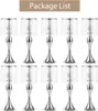 12pcs) 23cm/120cm) Vaso central de peças de suporte artificial de flores de casamento para mesas altos vasos de cristal de ouro de metal para casamento,