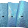 Light Blue Faux Leather Sheet Metallic Synthetic Leather Snake Stones Embossed Faux Leather Vinyl for DIY Craft 8.2"x11.4" SJ554