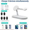 Chargers 3 en 1 chargeur sans fil pour iPhone 12 13 14 15 Magsafe Charger Airpods Pro Watch Apple 9 8 7 6 Qi Station de recharge rapide