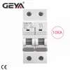 Geya Gym9H 10Ka 2P MCB 6A-63A 400V C Curve Din Rail Mini Cirmak Breaker AC Type China MCB Factory