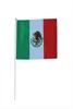 1421cm Mexico flag with white pole and golden tipWhole polyester good quality small National flags 100PCSLOT2822794