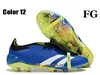 هدية حقيبة رجال وثيقة لكرة القدم أحذية الدقة FG Firm Ground Laceless Cleats الأطفال