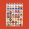 Calendário do Advento 1-24 Número Seleamento Adesivo multifuncional caixa de presente DIY Candy Cookie Pack Rótulo Decoração de Natal Advento