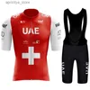 Cycling Shorts Costume for Mens Bike Cycling Shorts Man Bikes UAE Sports Set Cyc Jersey Spring Summer Pro Team 2024 Jacket Mtb Clothing Sets L48