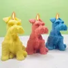 Schnauzer in silicone candela stampo per cagnolini sapina per cani in gesso in gesso che produce carino cucciolo cioccolato pet torta di arredamento regalo