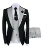 Костюм Slim Fit Men Suits Combiniation Groom Black Lyxedos для формальной свадебной куртки жилет 3 штуки 240412