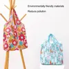 Sacs de rangement 6pcs de grande taille sac de magasin dessin animé motif d'impression animale pliable tissu léger épicerie compacte