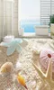 Planchers de sol en 3D Coquille de papier peint sur la plage PVC PVC PO POPIER PAPIR SALLE SALLE ROPORABLE AUTORABLE DIRECT PEEL OFF Sticker 5631956