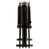 Black Black 5-częściowy składany zestaw tabeli TV, 19 x 15 x 26 cali (4 stolik + 1 stojak na stojak)