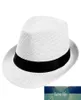 feitong unisex kadın erkekler moda yaz gündelik moda şemsiye güneş saman panama caz şapkası kovboy fedora şapka gangster kap1610055