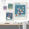 Food Food Wall Art Prints Funny Ramen Sushi Boba TEA Céréale Affiche Art Toile de la toile pour le décor du salon