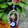 Figurines décoratives Turc Bleu Eye Amulet Horseshoe avec ruban d'éléphant Mur ethnique suspendu pendentif chanceux