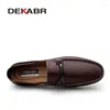 أحذية غير رسمية Dekabr Size 35-49 Men Luxury Laiders moccasins Summer Summer Highs High