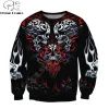 Supplies Heart Skull Funny Tattoo 3D All Over Printed Mens hoodies and Sweatshirt Autumn Unisex zipper Hoodie Casual Sportswear DW808