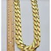 Big Guy's Real 10k Gold 24mm Wide Monaco Hollow Sparkling Miami Cuban Chain