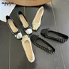 Casual Shoes Bow Round Head Black Bean 2024 Summer Outdoor Dance Flat Women Zapatos de Mujer Mary Jane