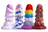 Massage MultiColor Soft Silicone Dildo Anal Plug With Suction Cup Sex Toys For Adult Strap on dildo Penis Female Masturbator4474347