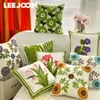 Kussen Leejoom Green Plant Cover Soft Sofa Covers for Office Car Home Decor 30x50cm/45x45cm 1 pcc