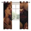 Curtain Edward Bella Retro Kraft Paper Prints Window Curtains For Living Room Bedrooms 2 Pieces Aesthetic Decoration