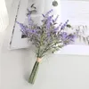 Dekorative Blumen 1PC Künstliche Lavendelbündel gefälschte Pflanzen Hochzeitsstrauß Bouquet Home Office Tisch Party DIY POFORY PROFORE ENDECKER
