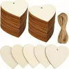 10pcs 8cm grande taille Love Heart Shape Ornements en bois Ornements de coeur en bois DIY