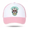 Boll Caps Day of the Dead Sugar Skull Pattern Foam Trucker Cap Unisex Daily Sun Sports Woman Man Mesh Baseball Autumn Winter Hat