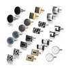 12 Pairs Set Cufflinks For Mens With Box Tie Clips Man Shirt Pisa Ties Men Cuffs Souvenirs Wedding Guests Gifts240412