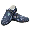 Casual Shoes INSTANTARTS Cartoon Planet Print Student All-match Flat Men And Women Breathable Slip-on Loafers Soft Business Shoe