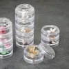 Небольшие многослойные вращающиеся складские коробки для хранения ювелирные сережки кольцо кольцо акриловая коробка ювелирных изделий для организации