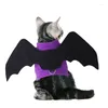 Costume pour animaux de compagnie Halloween pour chiens pour les petits chiens et les chats - Bat Wings Cosplay avec collier félin