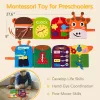 Druk bord Montessori Sensory Toys Giraf Tile Busy Book Activities Board Toys Preschool Learning Educatief geschenk voor Toddler