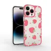 Étui à fruits de fraise transparent pour Samsung A54 A14 5G A53 A13 A04S A33 A23 A52 A52S A31 A32 A51 A50 A73 Flower Bear Soft TPU Couvercle