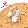 Orecchini per borchie Trendy for Women 925 Sterling Silver Cubic Zirconia Crystal Crystal Earring Wedding Engagement Gioielli Brincos