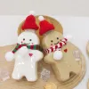 Christmas Gingerbread Man Shaker portátil Drink Bottle Bottle Plástico Transparente Bottle Milk Tea Charned Bottle Beverage espessada 2023