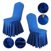 Chair Covers MILLES Wedding Spandex Cover With Skirt Pleated Ruffled Lycra Elastic Stretch Luxury Birthday Party El Banquet