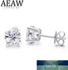 AEAW Round Moissanite 컷 총 200ct 65mm 다이아몬드 테스트 통과 Moissanite Silver Earring Jewelry 여자 친구 선물 26922172454816