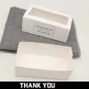 50 шт. Лоты спасибо подарочные коробки Kraft Paper White Parte Laber Laper Box с прозрачным оконным дисплеем Упаковка для Bakery287p