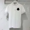 Mens sportmerk poloshirt ontwerper shirts borduurwerk revers revers korte mouwen t -shirt heren zakelijke casual pullover -tees