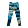 Pantalon actif Journée d'été ensoleillée à San Diego Ocean Waves Lovers Leggings For Girls Panthers Gym Top Golf Wear Womens