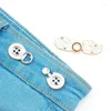 Brooches Reusable Metal Buttons Pearl Snap Fastener Pants Pin Retractable Button Sewing-on Buckles For Jeans Perfect Fit Reduce Waist