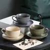 Tasses Saucers Espresso en céramique pour café et thé Ensemble tasse de tasses mignons tasses de cafés ensemble