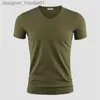 Męskie bluzy bluzy 2024 NOWA T-shirt menu solidne w szyku z krótkim rękawem Tree Męskie koszulka czarna ciasna koszulka męska C240412